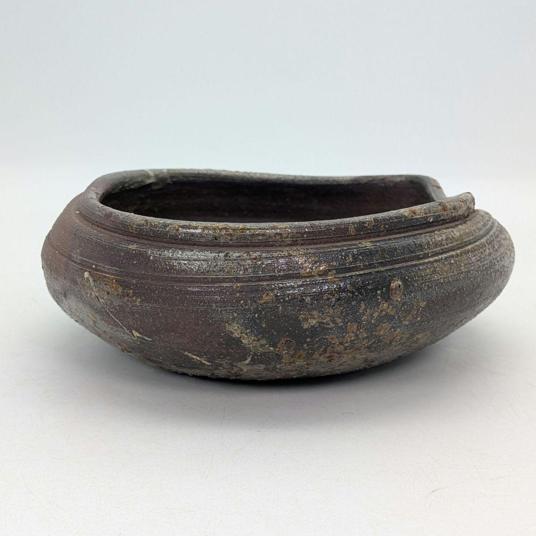 【真作保証】人間国宝 金重陶陽 備前灰器 晃介識箱 備前焼 抹茶道具 茶器 茶陶