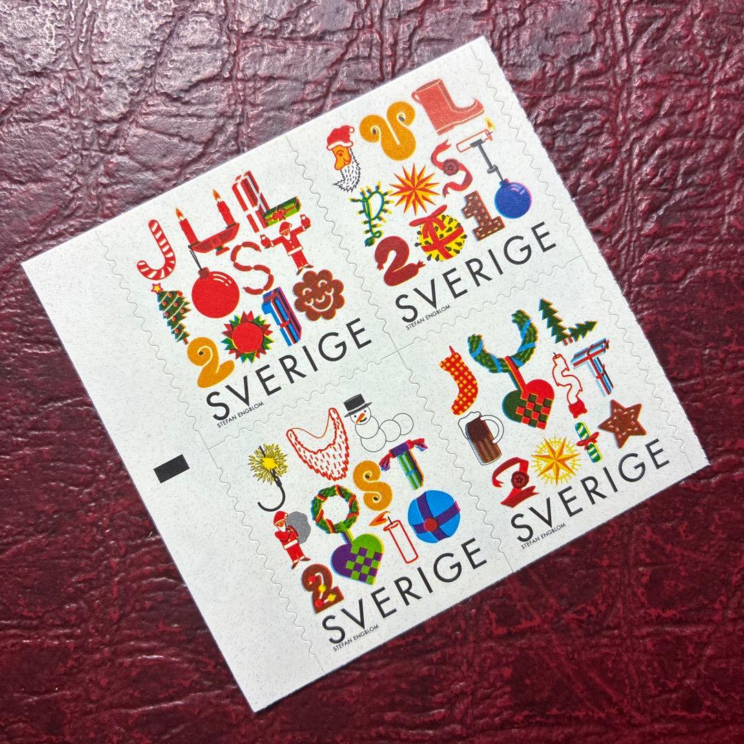 77192セール現品限　外国切手　スウェーデン発行xマス4種揃田型