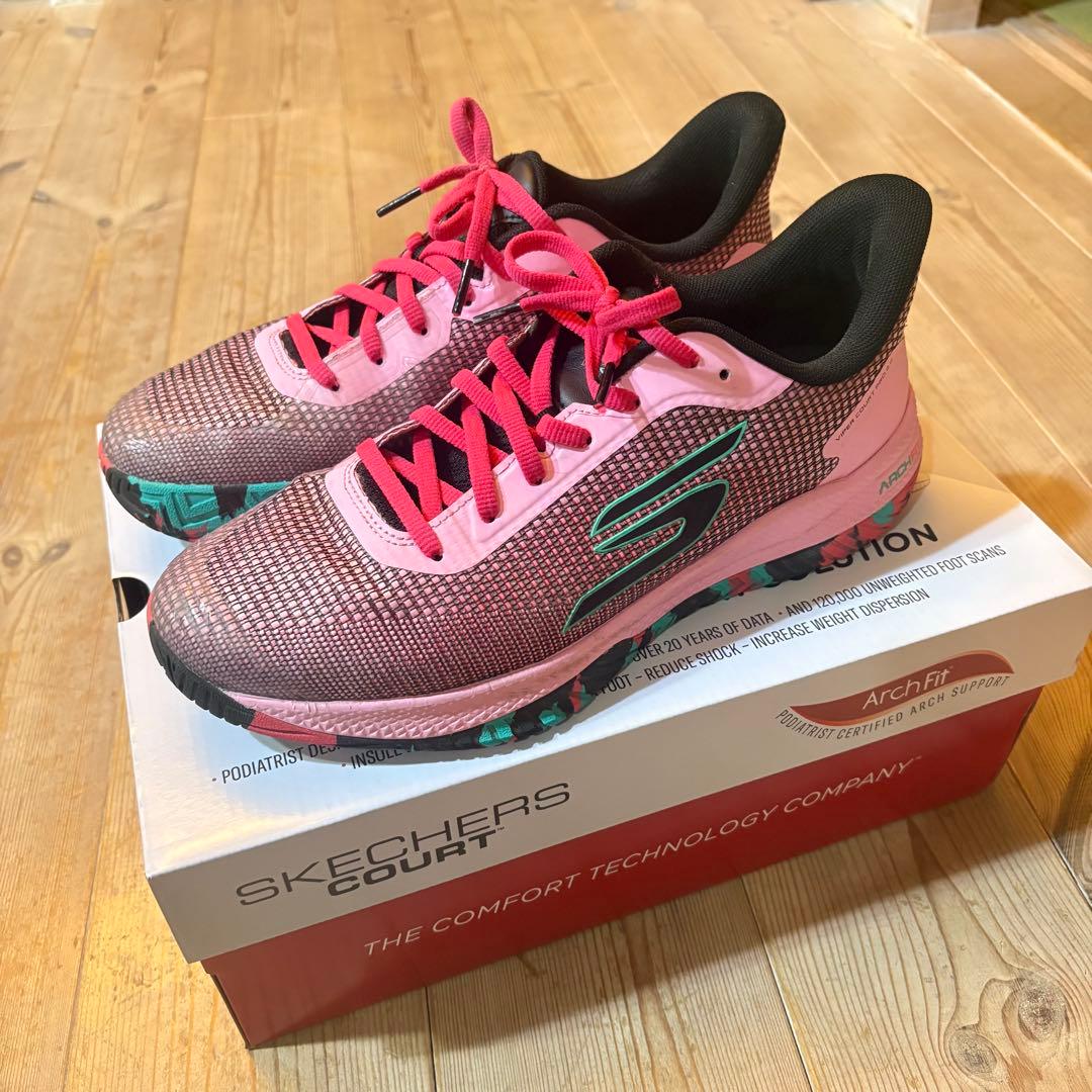 SKECHERSピックルVIPERCOURT PRO27cmピンクスケッチャーズ