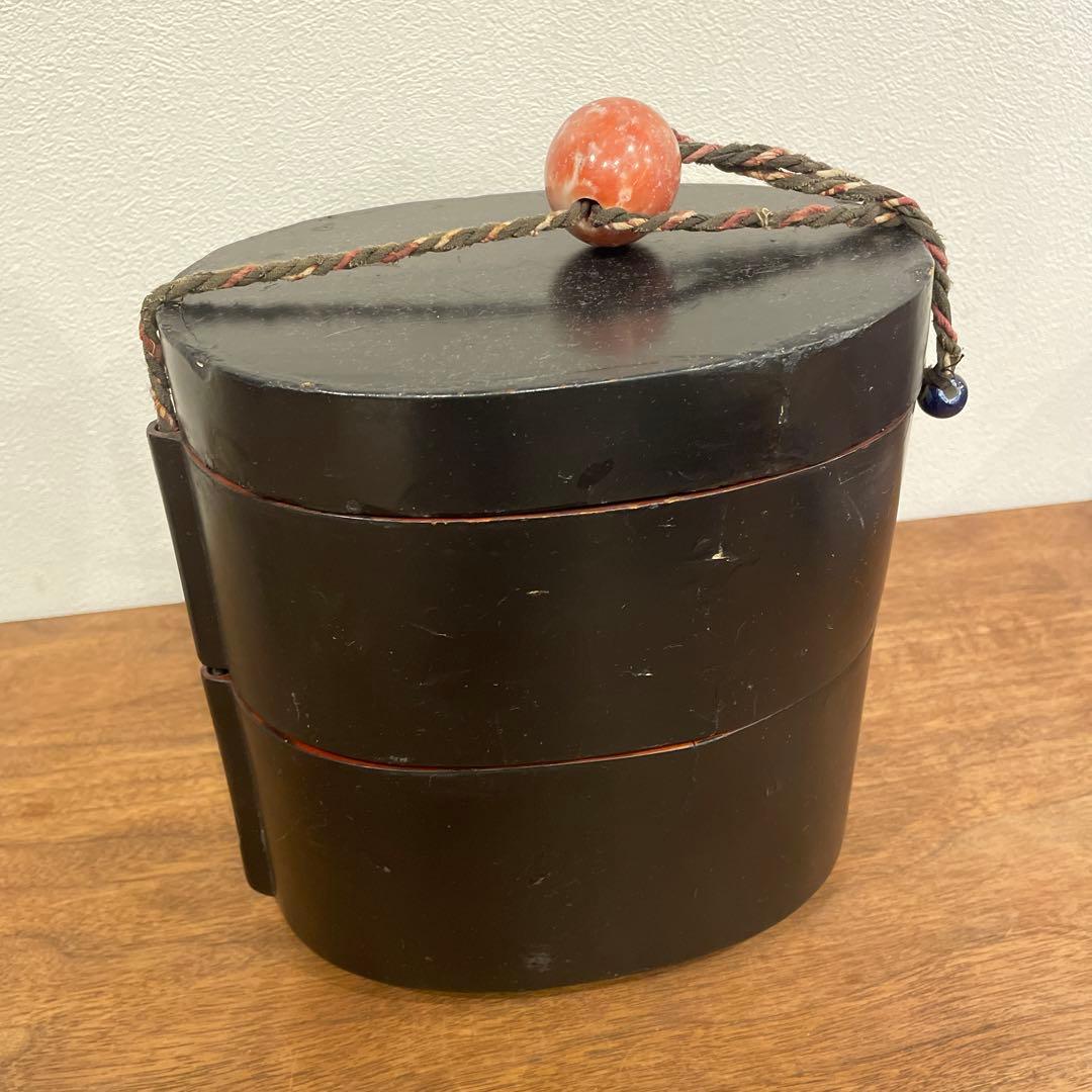 弁当箱　時代物　骨董　漆塗り　古美術　古道具