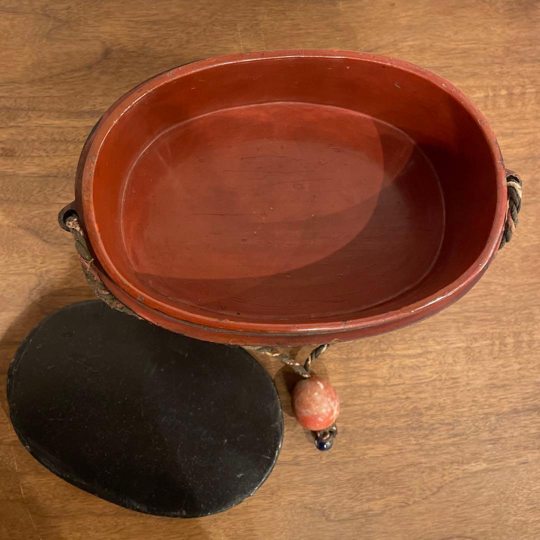 弁当箱　時代物　骨董　漆塗り　古美術　古道具