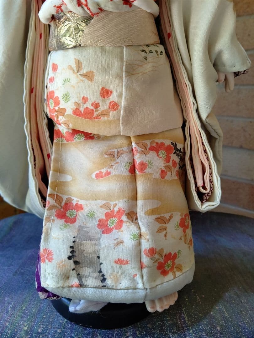 市松人形 銘はありませんが光龍斎です 昭和初期 大正の手描友禅 髪張り替え済み