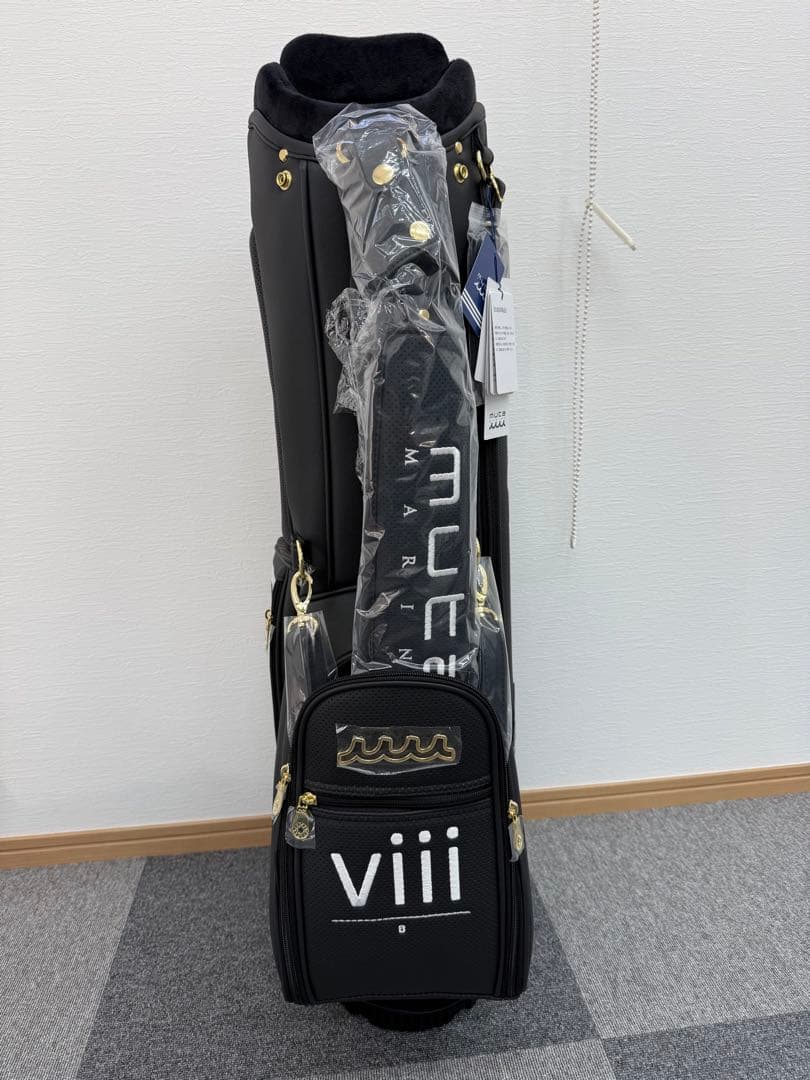 mutu ゴルフバッグ ブラック ストライプ