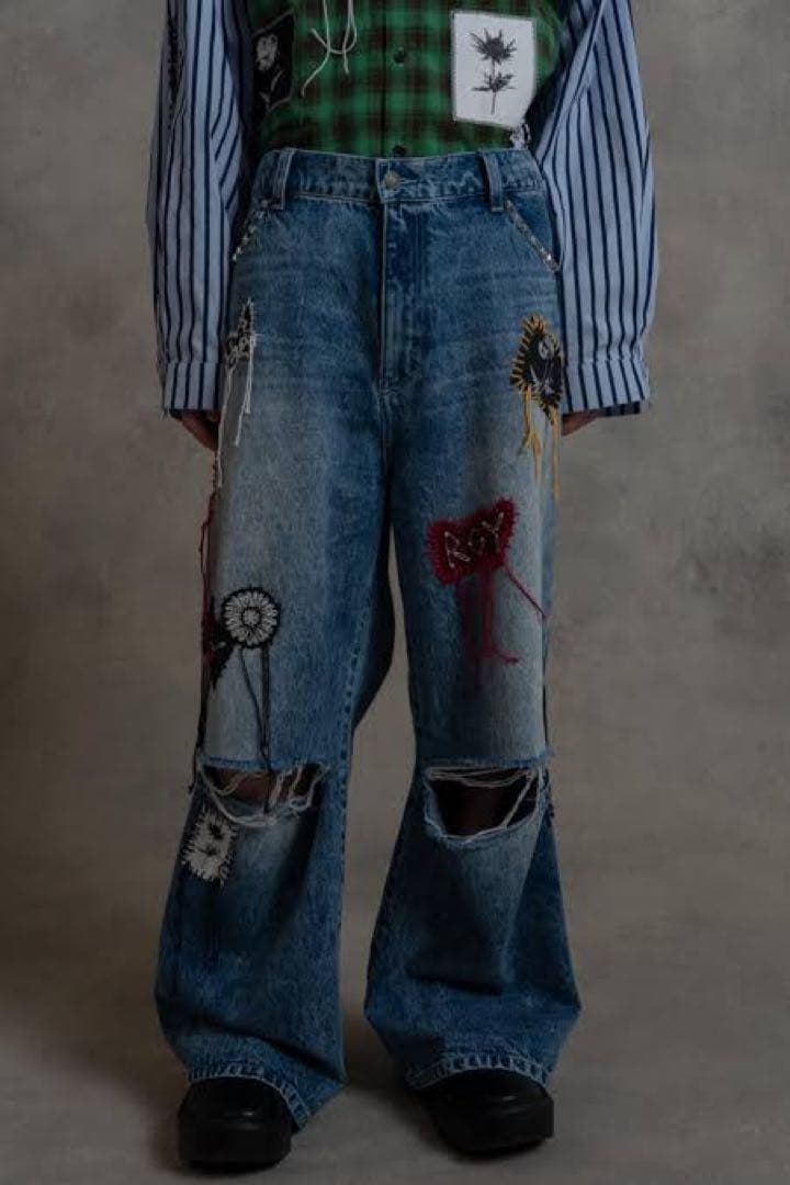 LiSA★ROY★クラッシュデニムパンツ★Sサイズ★未使用品