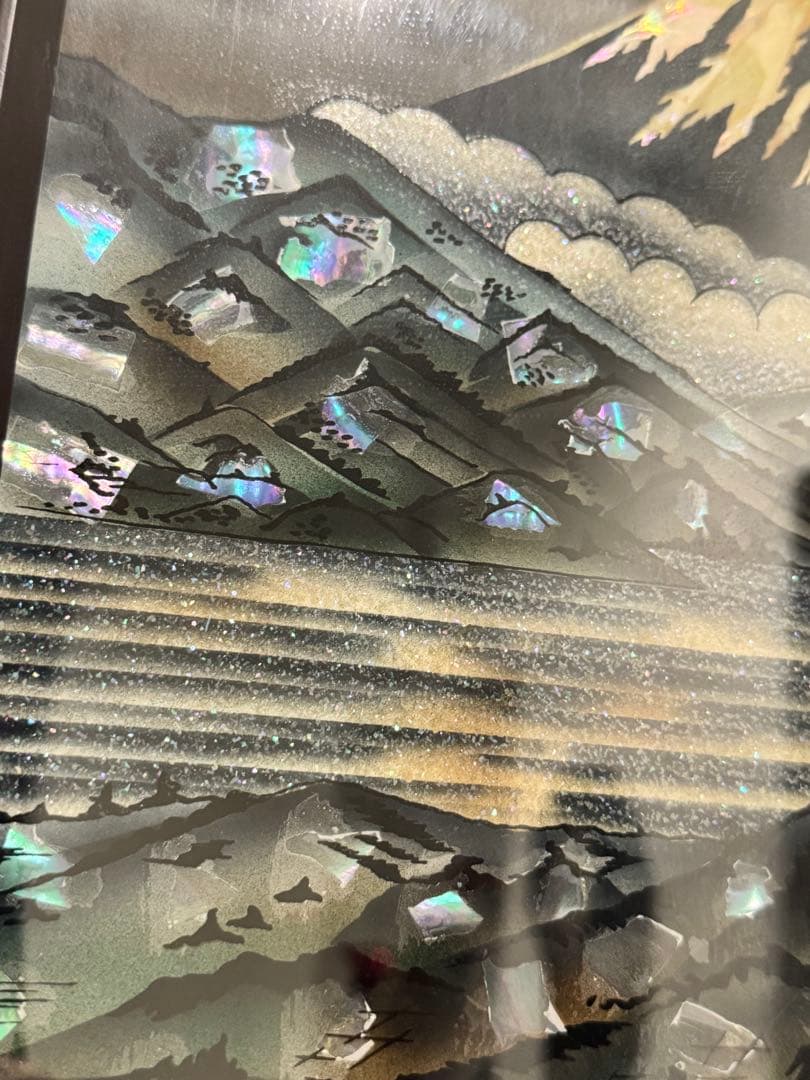 螺鈿山富士額 和室飾り額