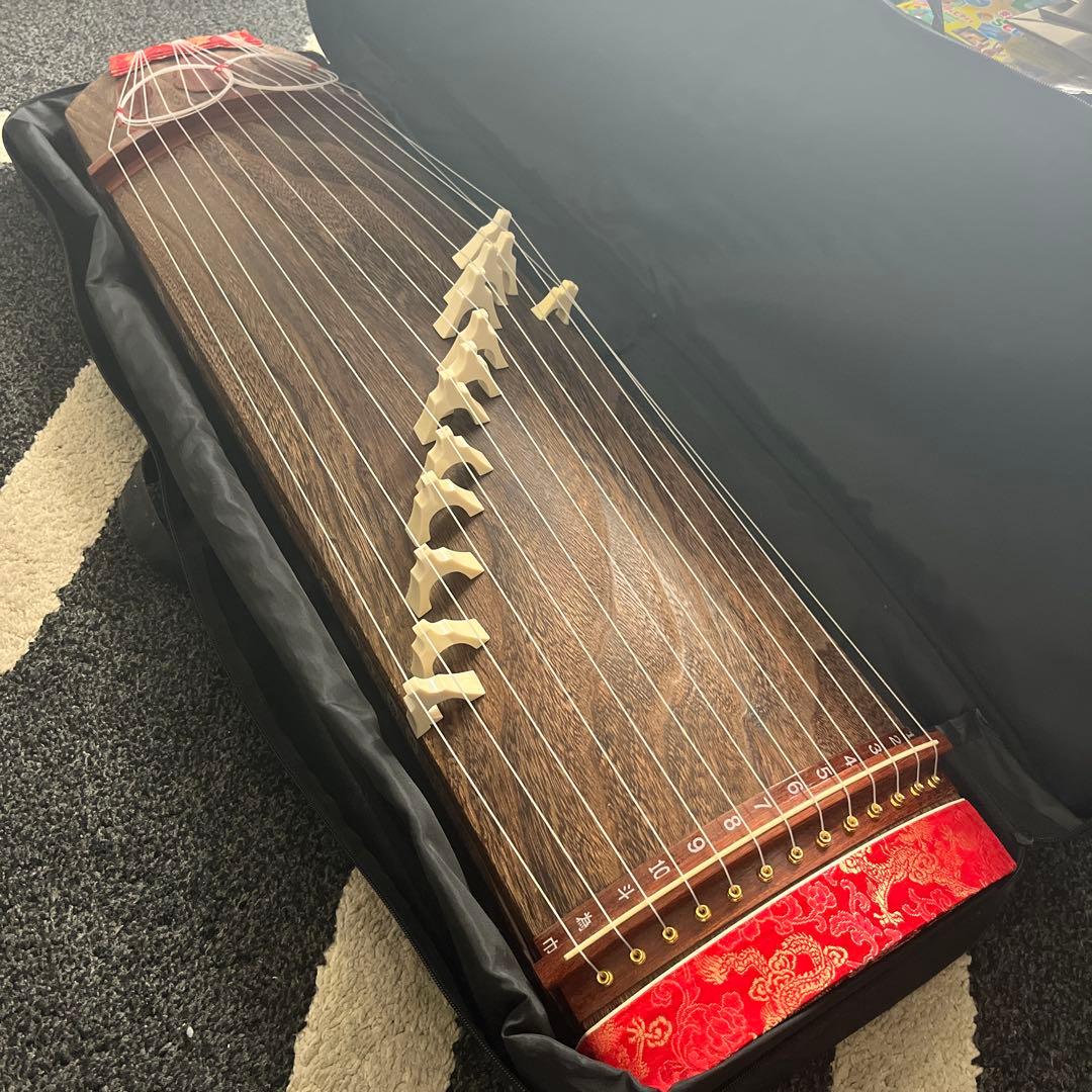 文化箏 大正琴 13弦 和楽器 美品 ソフトケース付 幅約93cm 1/2サイズ