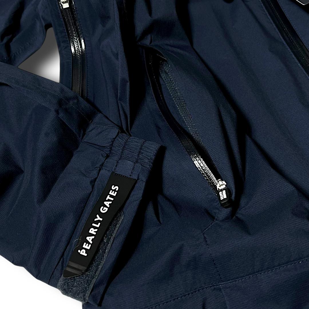 0 パーリーゲイツ AQUAX 防水透湿 レインジャケット ワンピース 紺