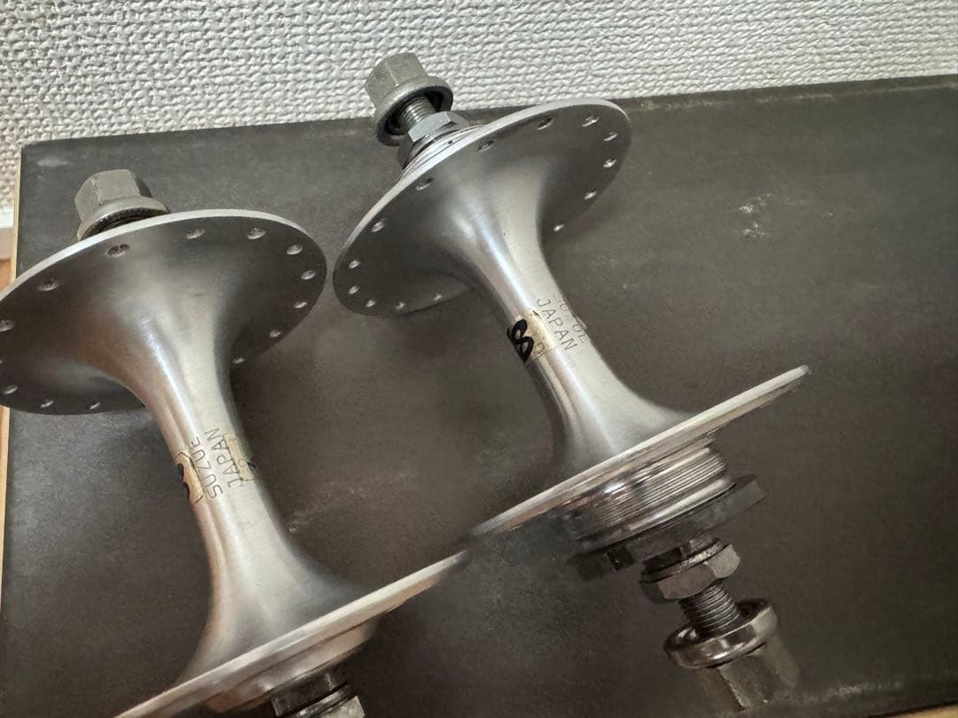 スズエ　PRO MAX ハブ 32h シルバー 絶版品　前後セット