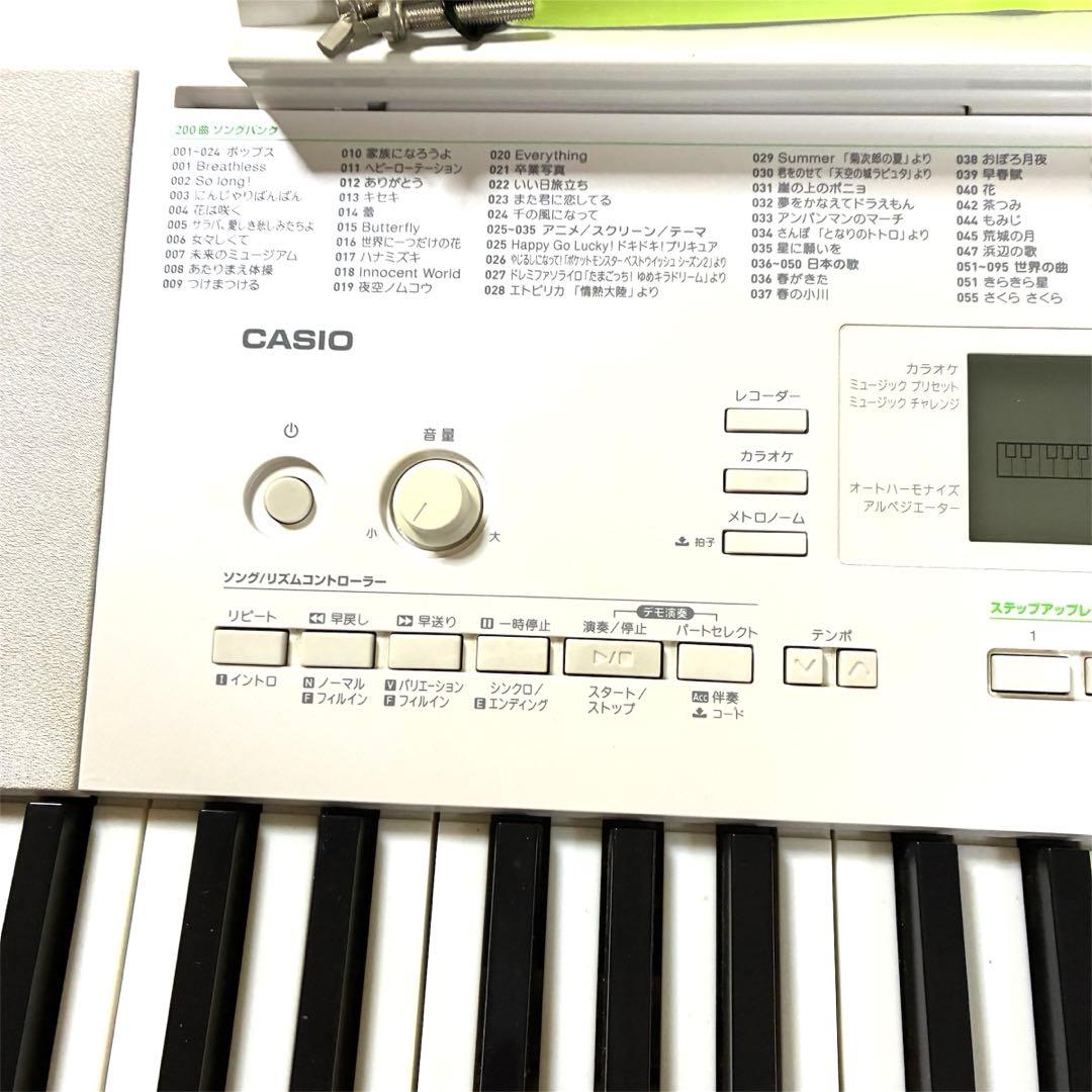 CASIO61鍵電子キーボードLK-218 SongBook2譜面台電源付き
