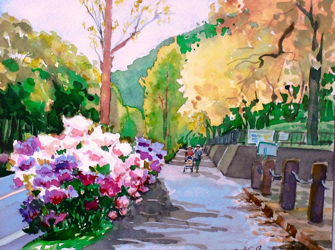 ツツジの咲く頃(フレーム付き)