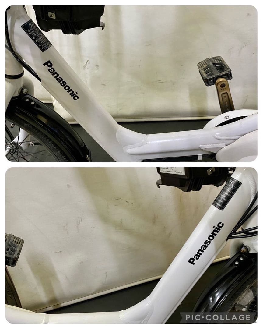 1年保証 新品部品多数使用　新型　パナソニック　ギュット　白　電動アシスト自転車