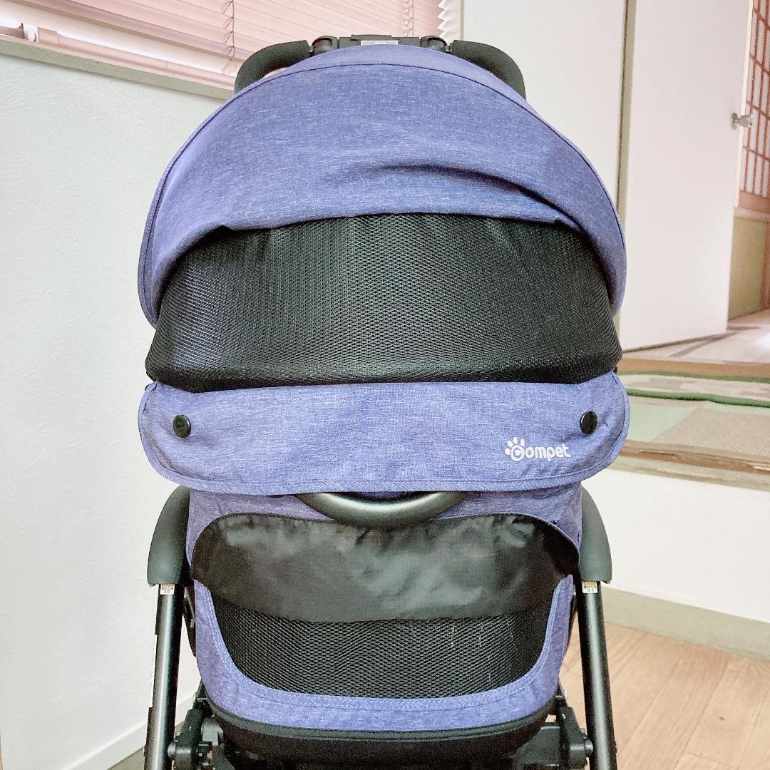 ペットカート コムペット ミリミリ EG ネイビー ブルー　犬・猫 カート