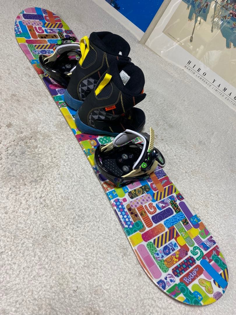 BURTON Chicklet スノーボード115cm バインセット中古