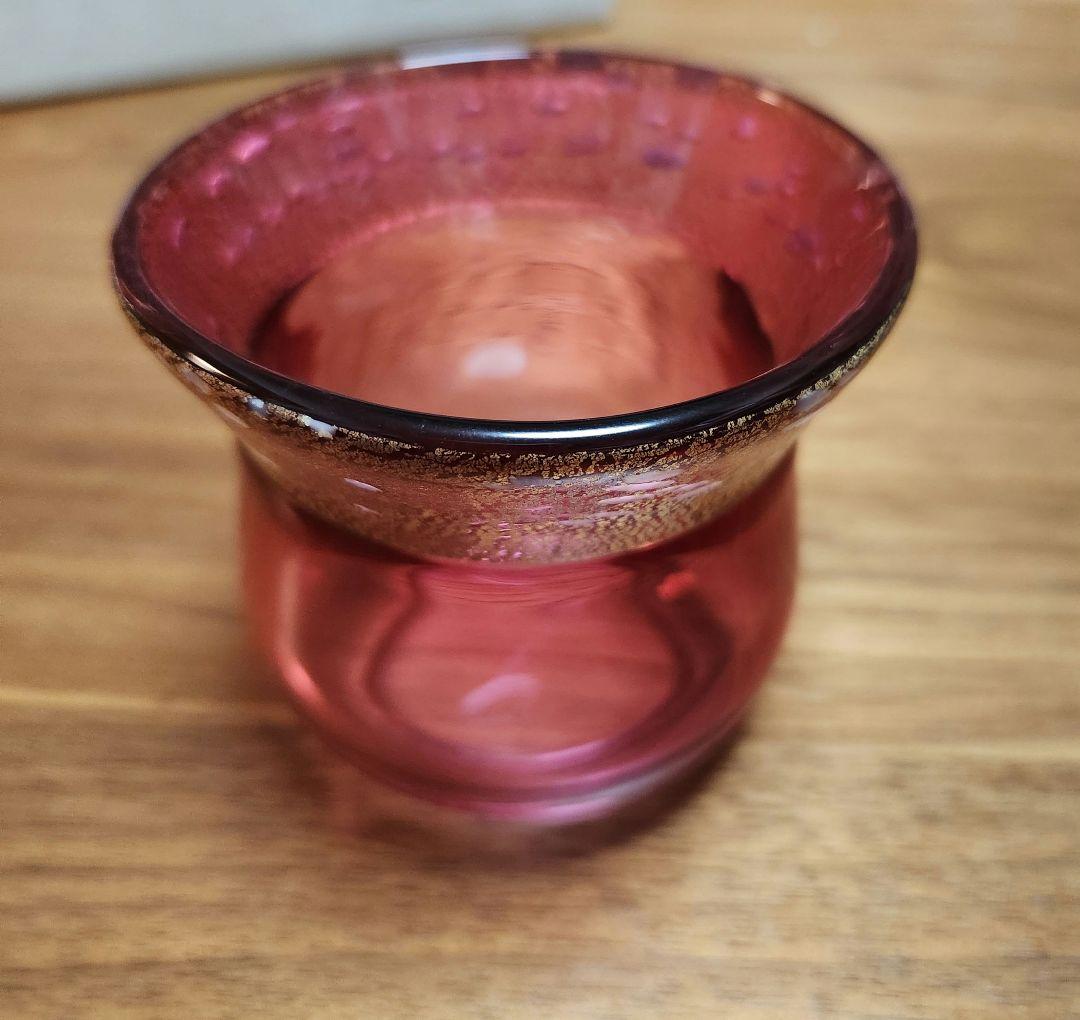 黒木国昭　青赤ガラスぐい呑みセット　箱付