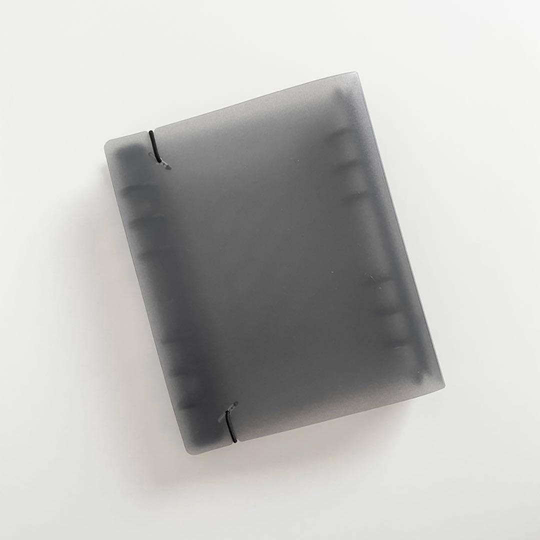 ami　韓国　貯金　バインダー　リフィル　ダブルリングバインダー　黒　3