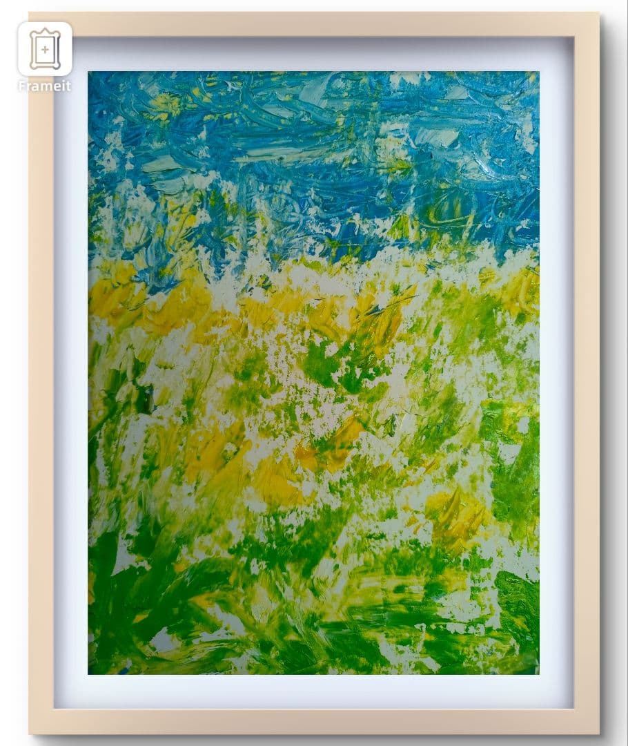 瞑想アート抽象画、額縁無し３枚組