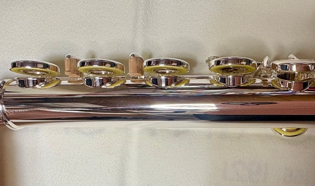 【希少品•極美品】アルタス フルートA10RE オフセットリングキイ 管体銀