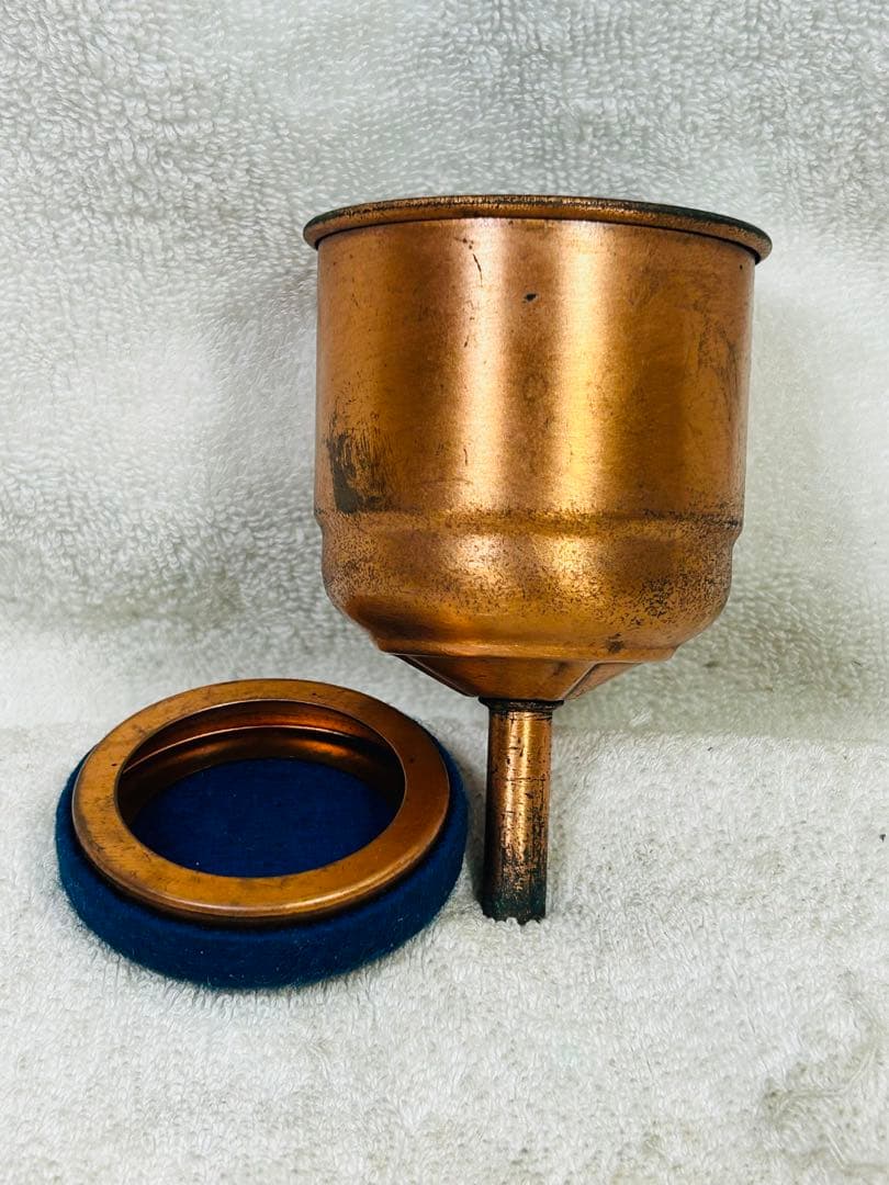 希少コールマン　ファンネル、銅製 1940年代　銅メッシュとブルーフィルター付