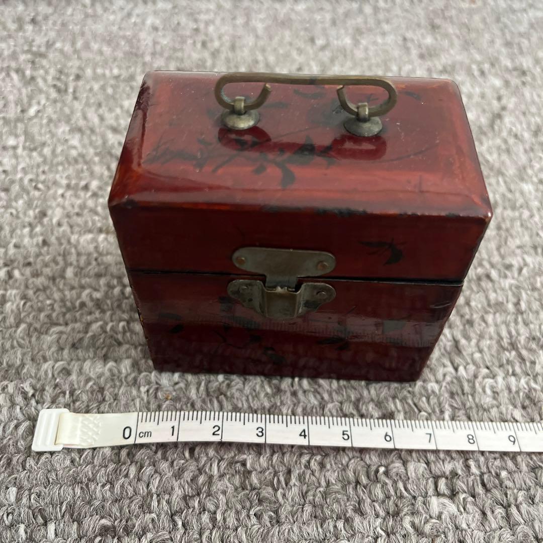 古い 木箱 朱塗り 古美術 古道具 アンティーク オブジェ 香水