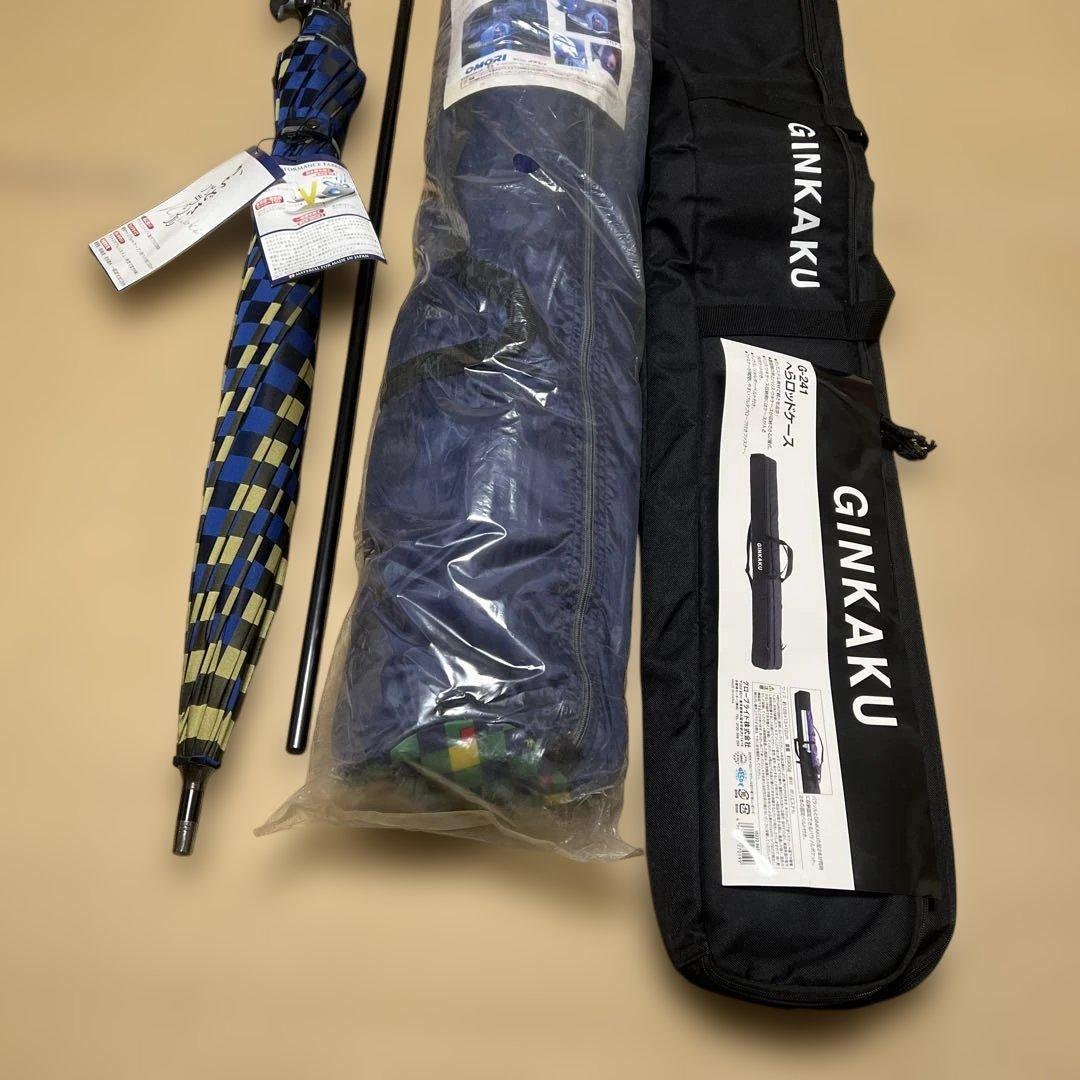 未使用品GINKAKU ロッドケース　かちどきパラソル　ボートテント3点セット