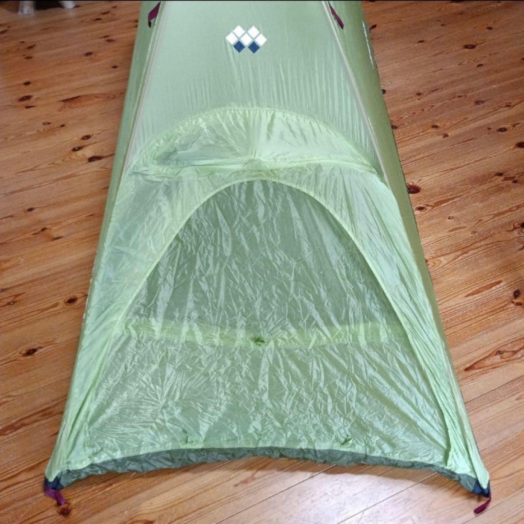 mont-bell ライトグリーン ドームシェルター1人用 キャンプテント