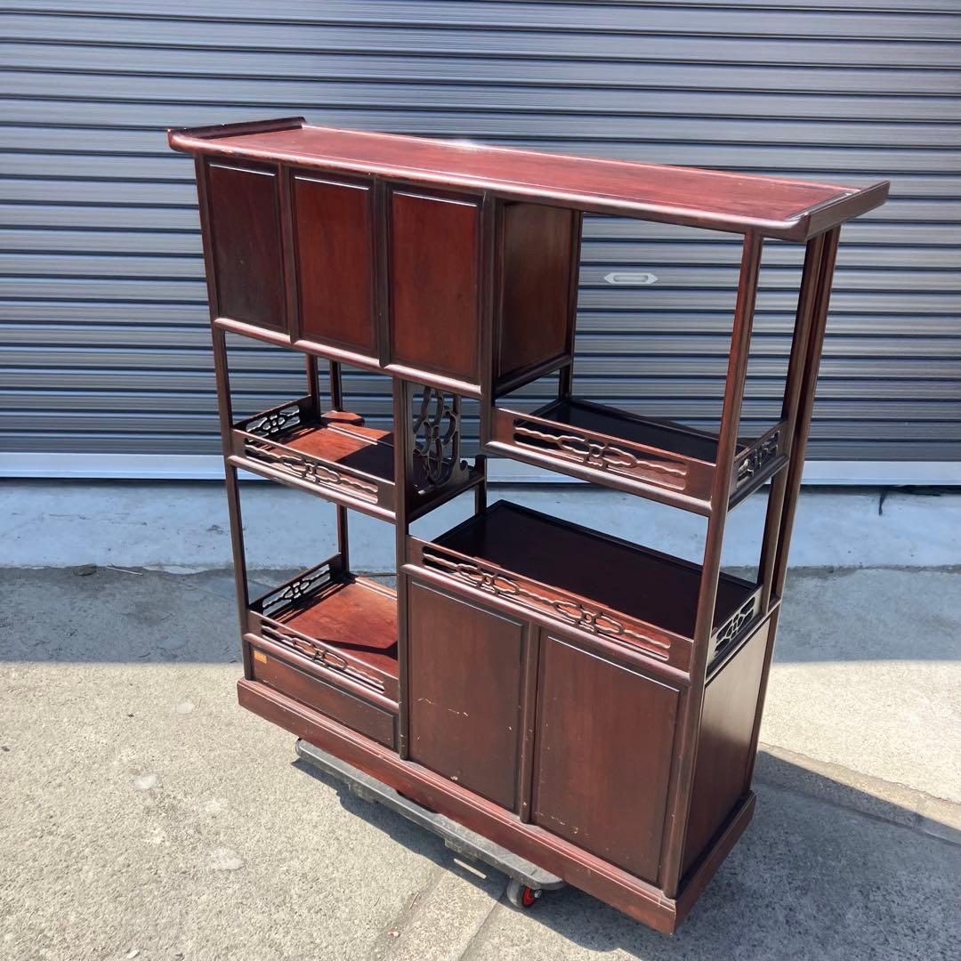 唐木家具 銘木 茶箪笥 飾り棚 中国茶棚 サイドボード ビンテージ ヴィンテージ