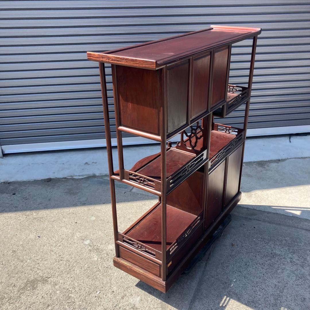 唐木家具 銘木 茶箪笥 飾り棚 中国茶棚 サイドボード ビンテージ ヴィンテージ