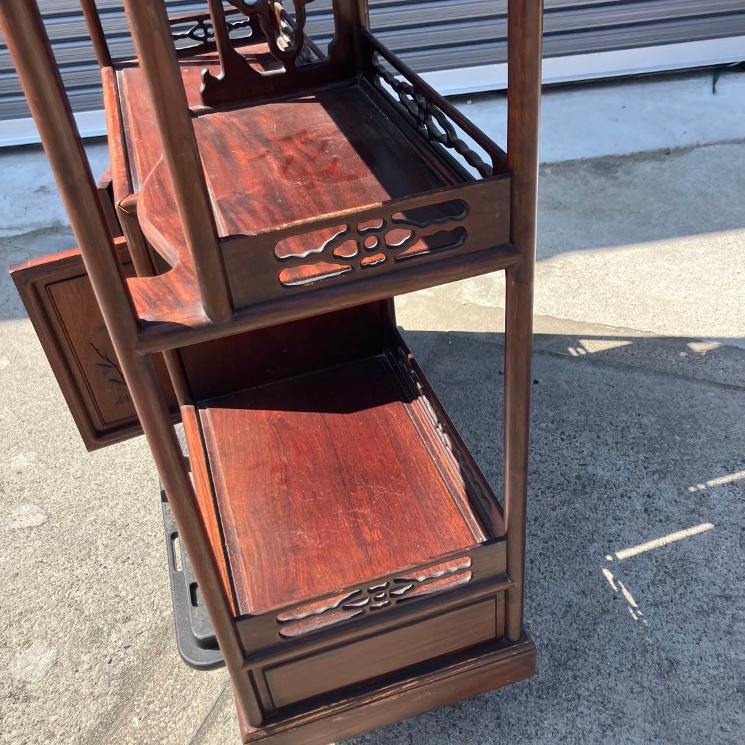 唐木家具 銘木 茶箪笥 飾り棚 中国茶棚 サイドボード ビンテージ ヴィンテージ