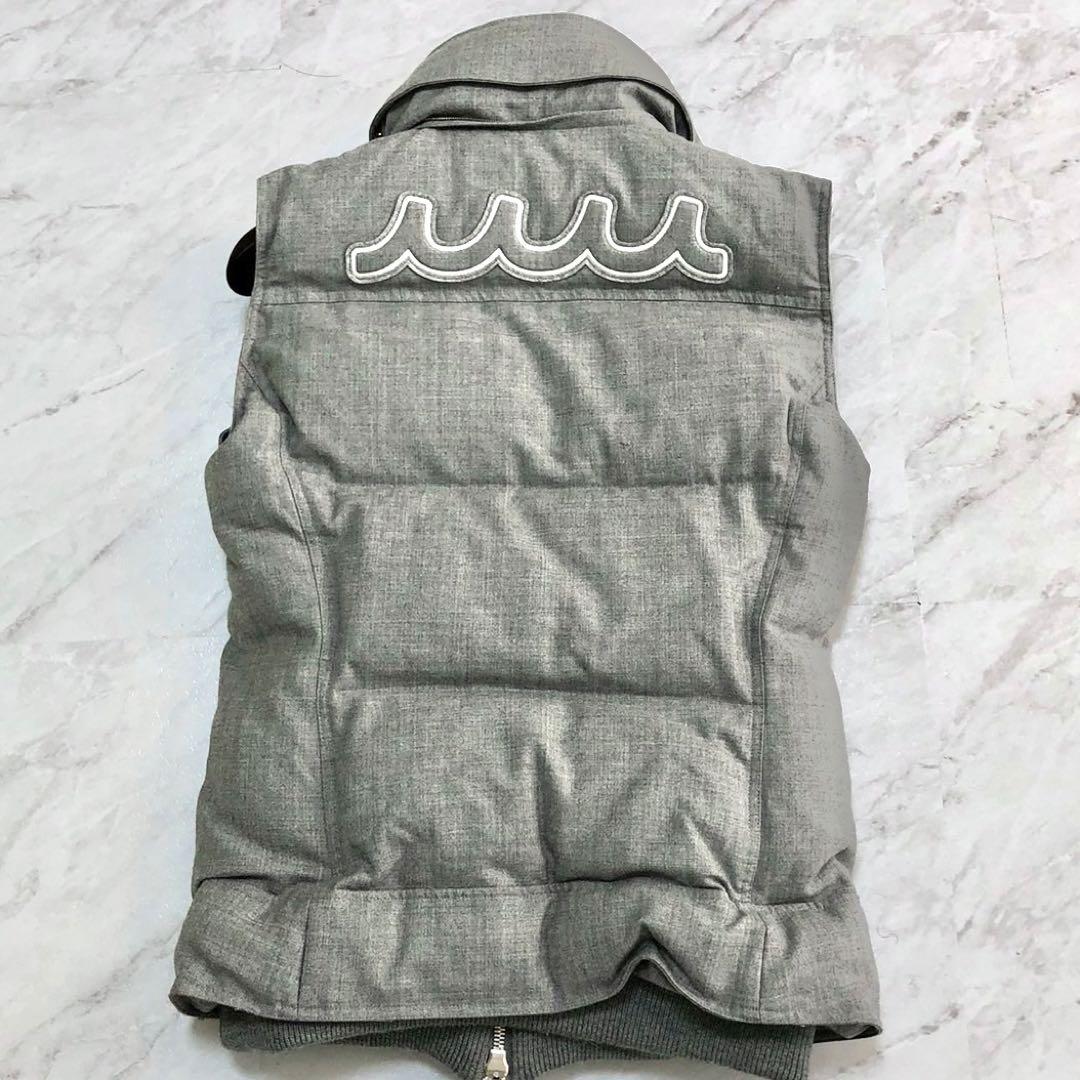 【超希少】MUTA × AKM ダウンベスト 2way ロゴ カシミヤ L