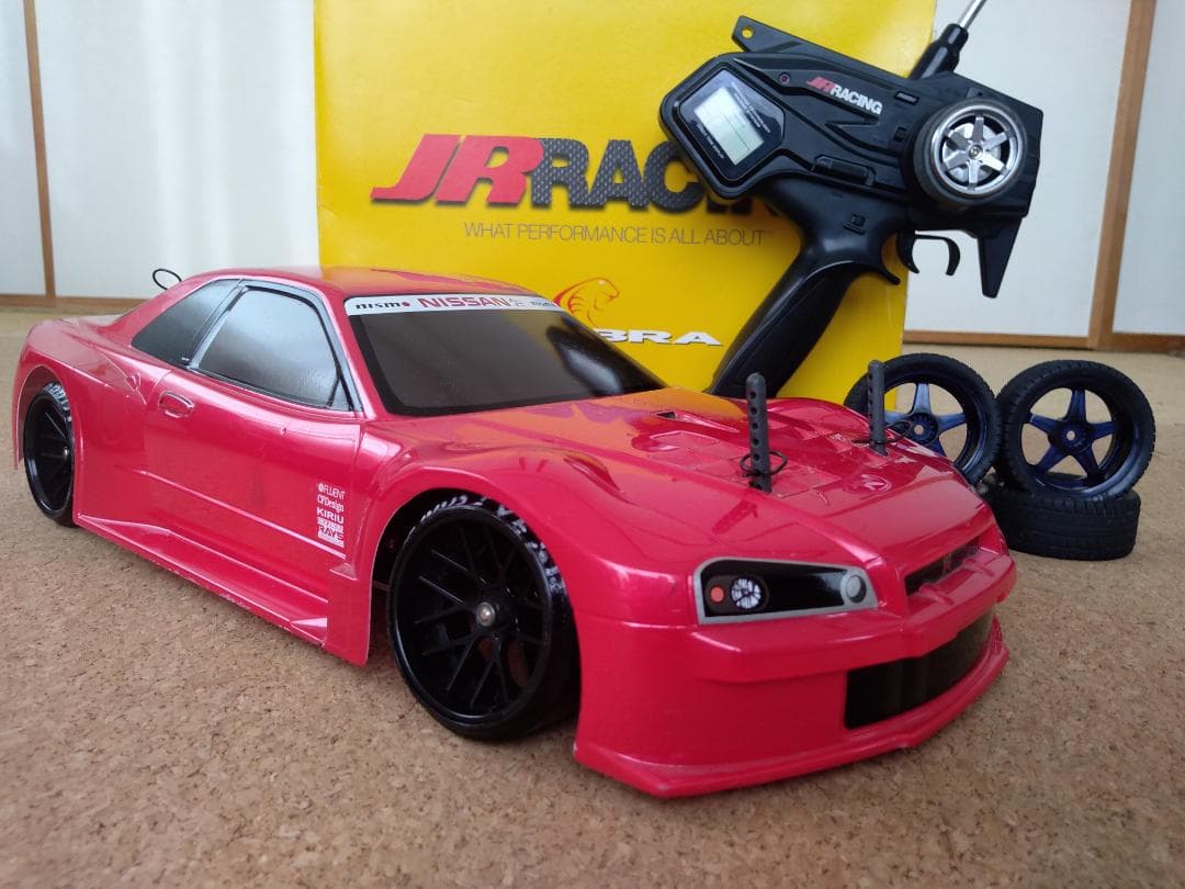 タミヤ TG10 フルセット エンジンカー R34GTR ドリフトタイヤ付き