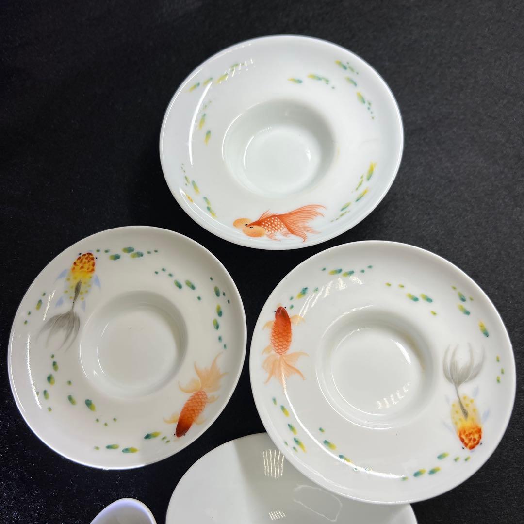 中国美術　粉彩茶器3点　7.8/9.2㎝　東Y8-0205☆2F