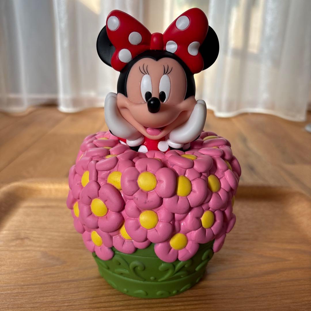 レア！ミニーマウス 花の鉢 貯金箱　ディズニーリゾート
