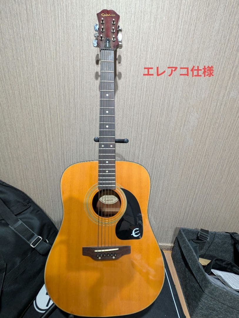 良音/Epiphone　PR-200/NA 改チューナー付エレアコ　ケース付
