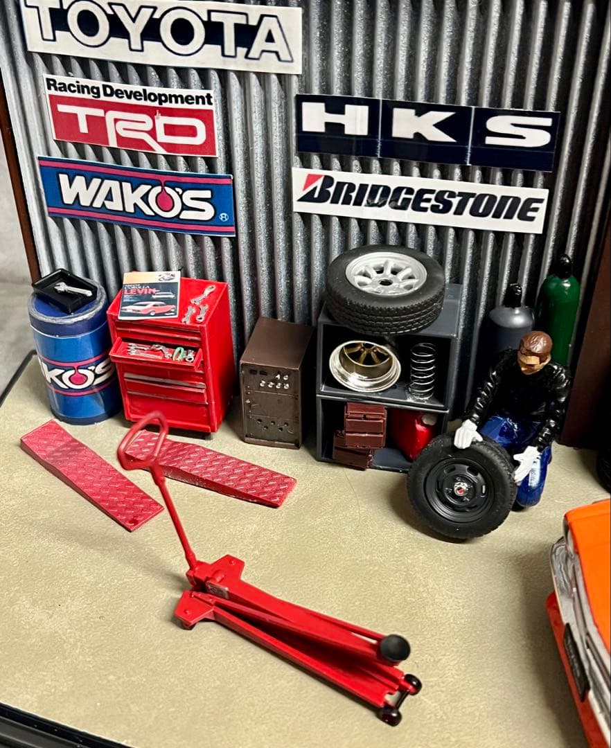 国産名車 1/24 スプリンター トレノ カスタム ガレージ ジオラマ 旧車