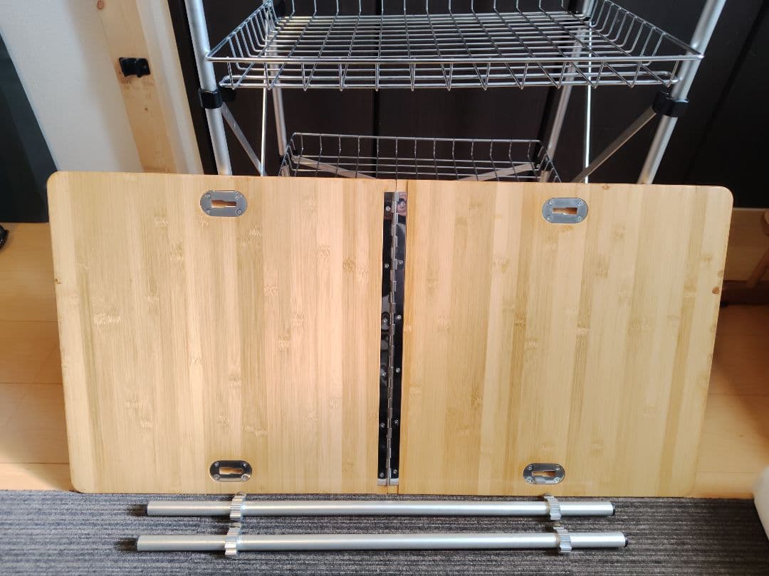  PEAK フィールドキッチンテーブル(竹)＋ガビングフレーム