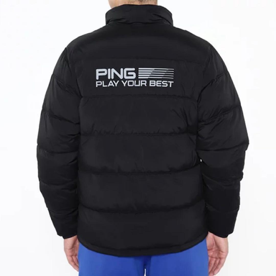 PING GOLFフルジップ中綿ブルゾン 全方向ストレッチ／ブラック／LLサイズ