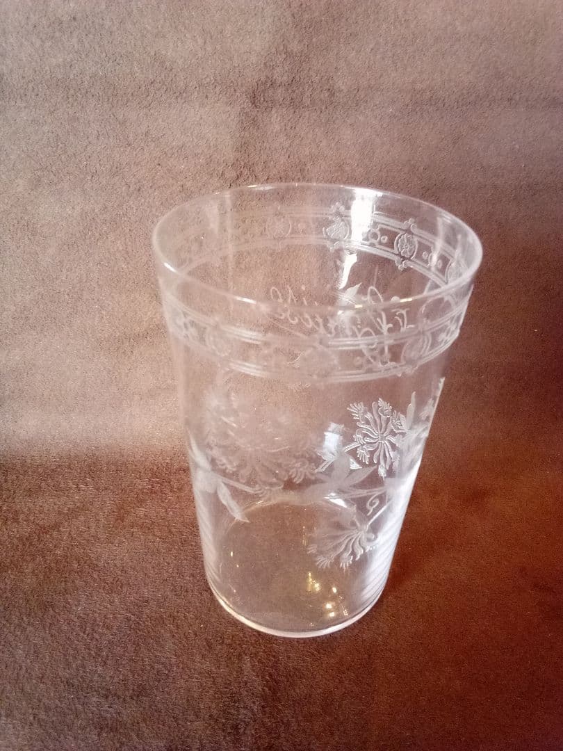 フランス オ—ルド タンブラーグラス ２客 (ペア )