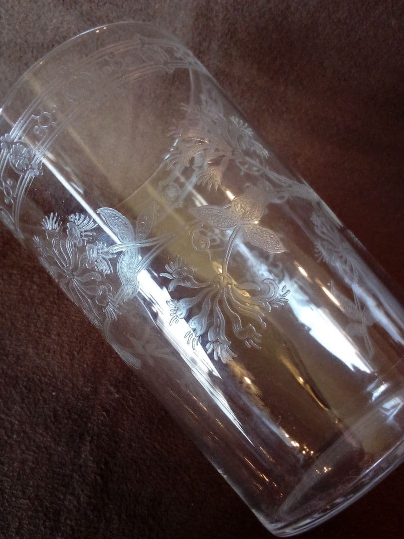 フランス オ—ルド タンブラーグラス ２客 (ペア )