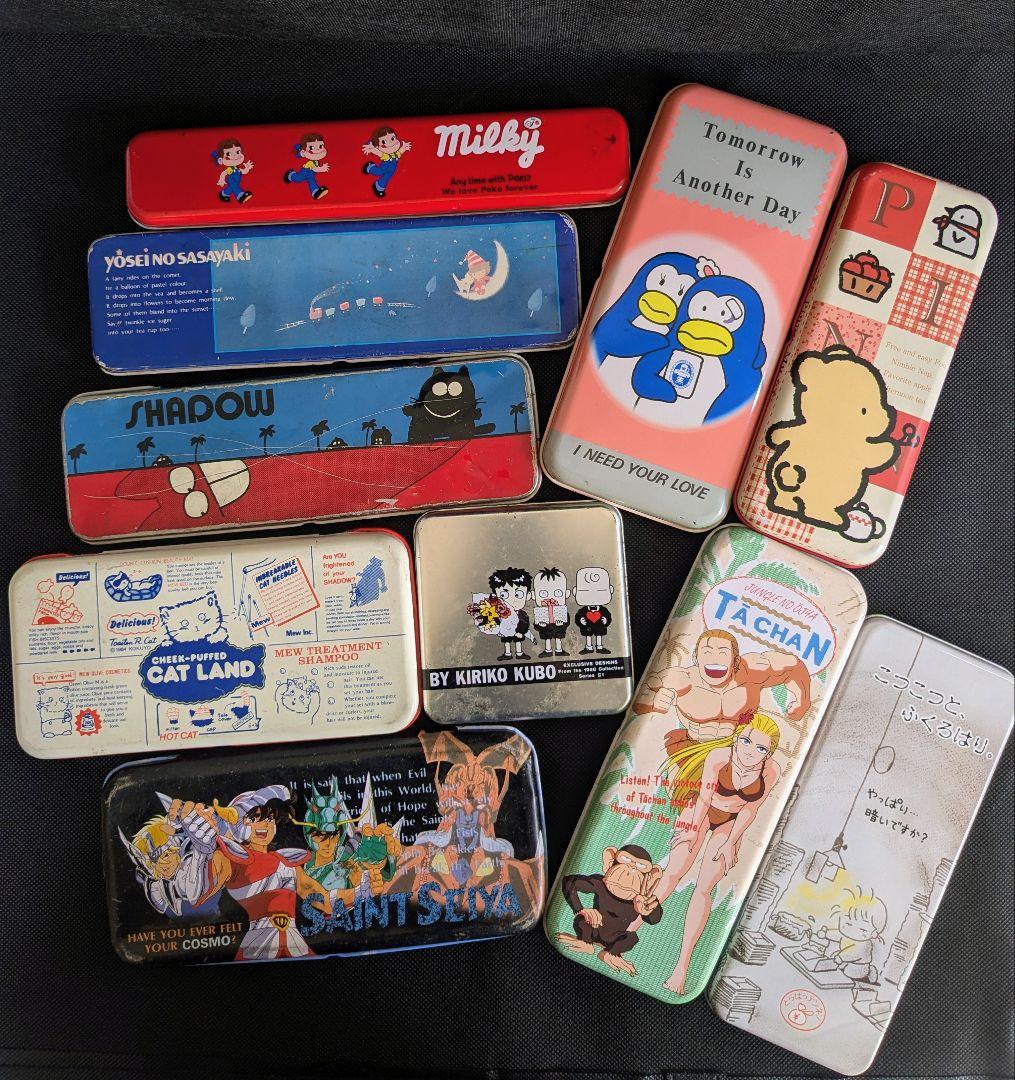 昭和レトロ 缶 ペンケース まとめ売り キャラクター 聖闘士星矢