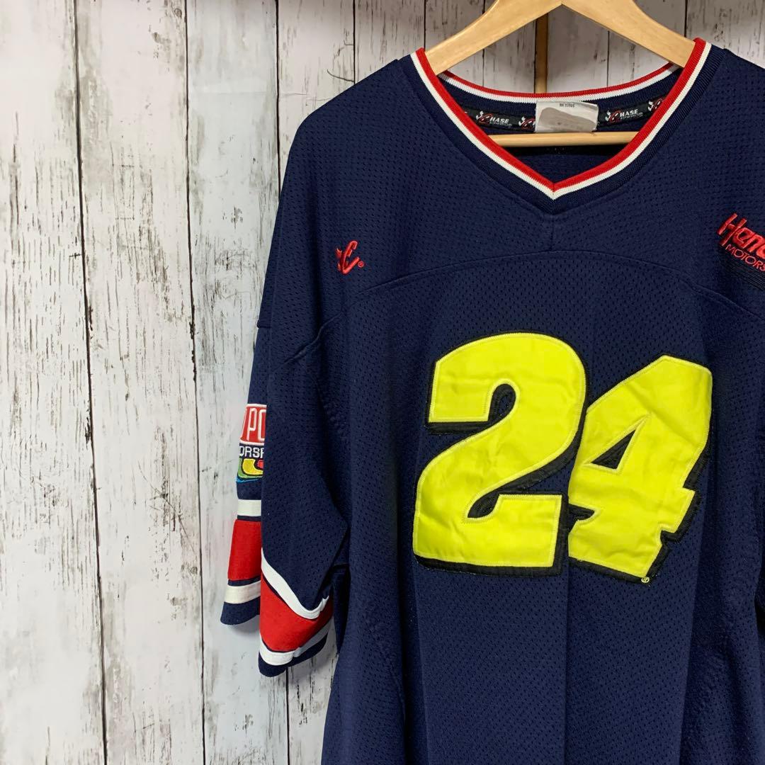 CHASE ゲームシャツ　DUPON 企業ロゴ刺繍　レーシング　ストリート　古着