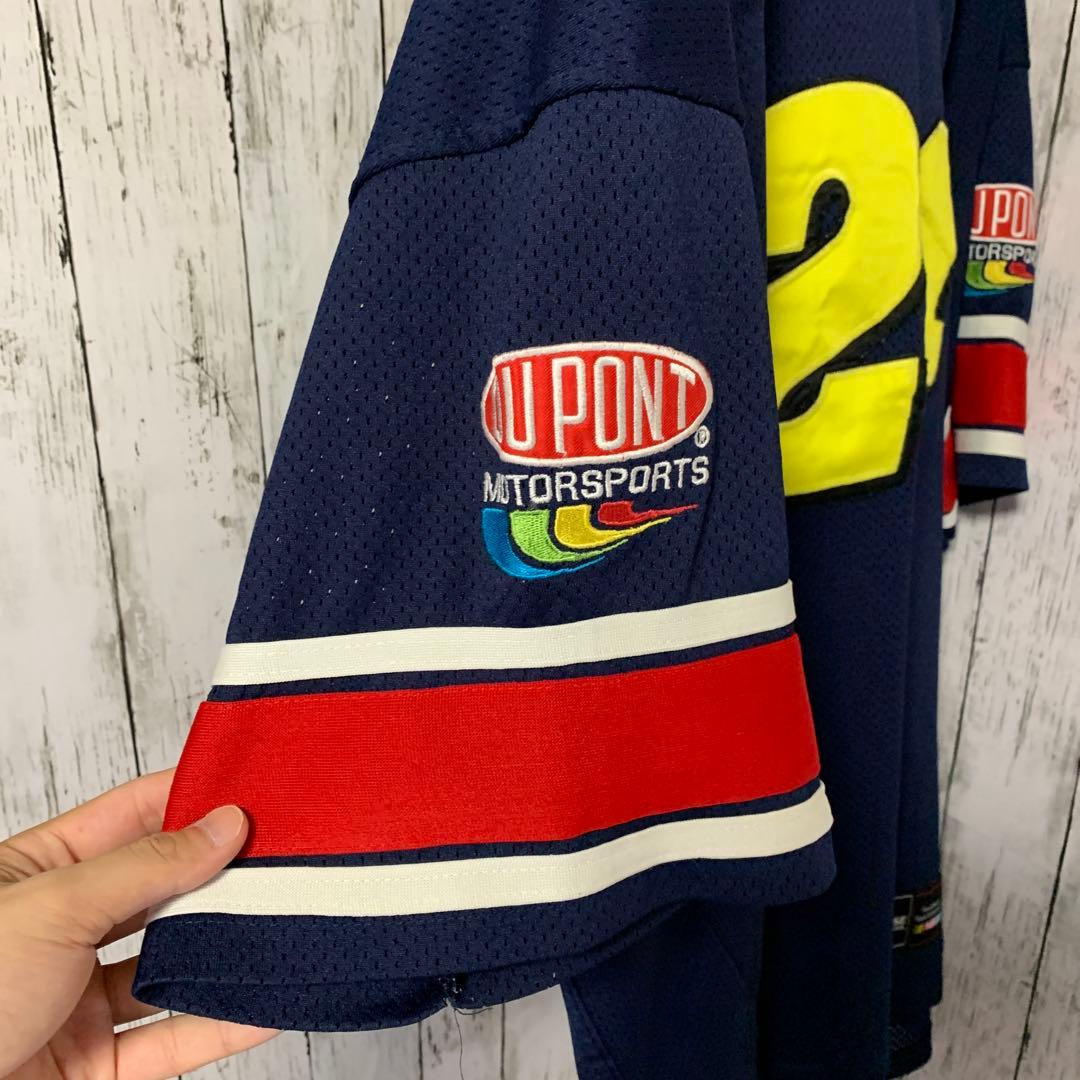 CHASE ゲームシャツ　DUPON 企業ロゴ刺繍　レーシング　ストリート　古着