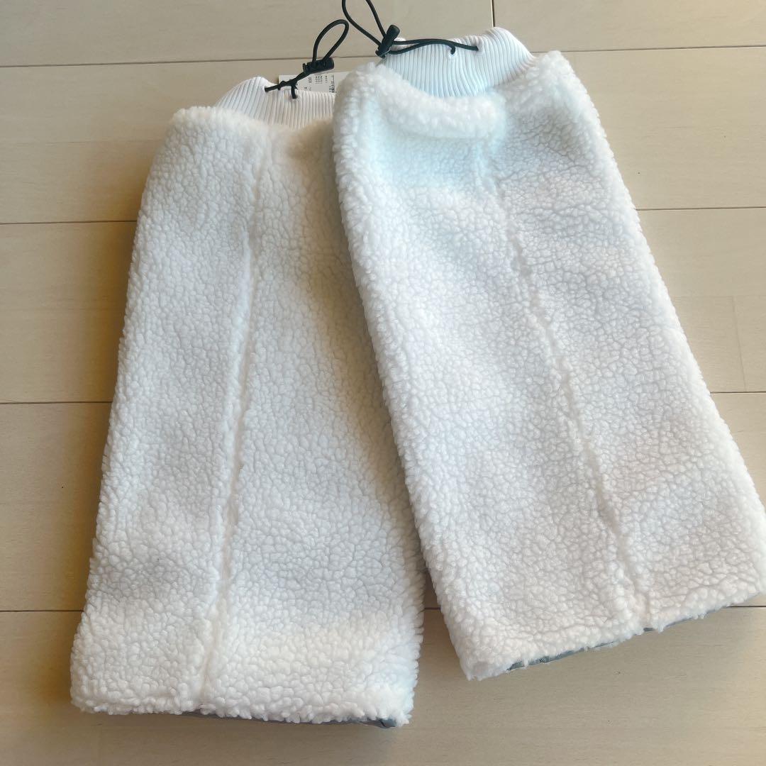 未使用品♡パーリーゲイツ♡レディースゴルフボアレッグウォーマー♡防寒ラウンド♡白