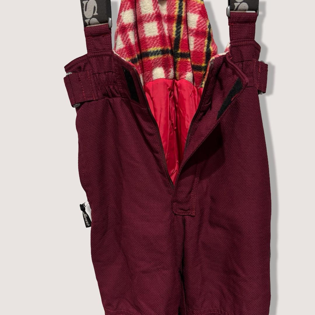 【最高峰】エレッセ スキーウェア サロペット M ボルドー シンサレート 90s