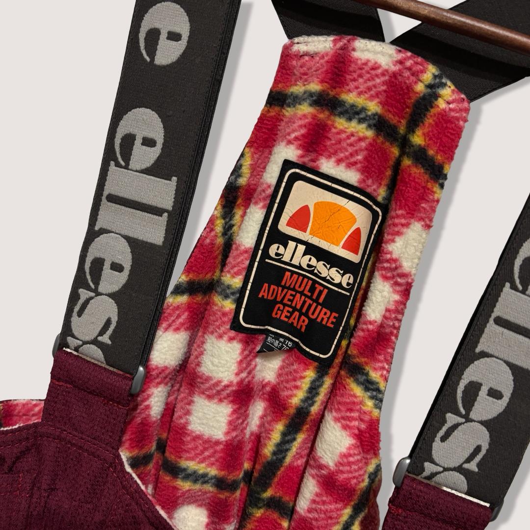 【最高峰】エレッセ スキーウェア サロペット M ボルドー シンサレート 90s