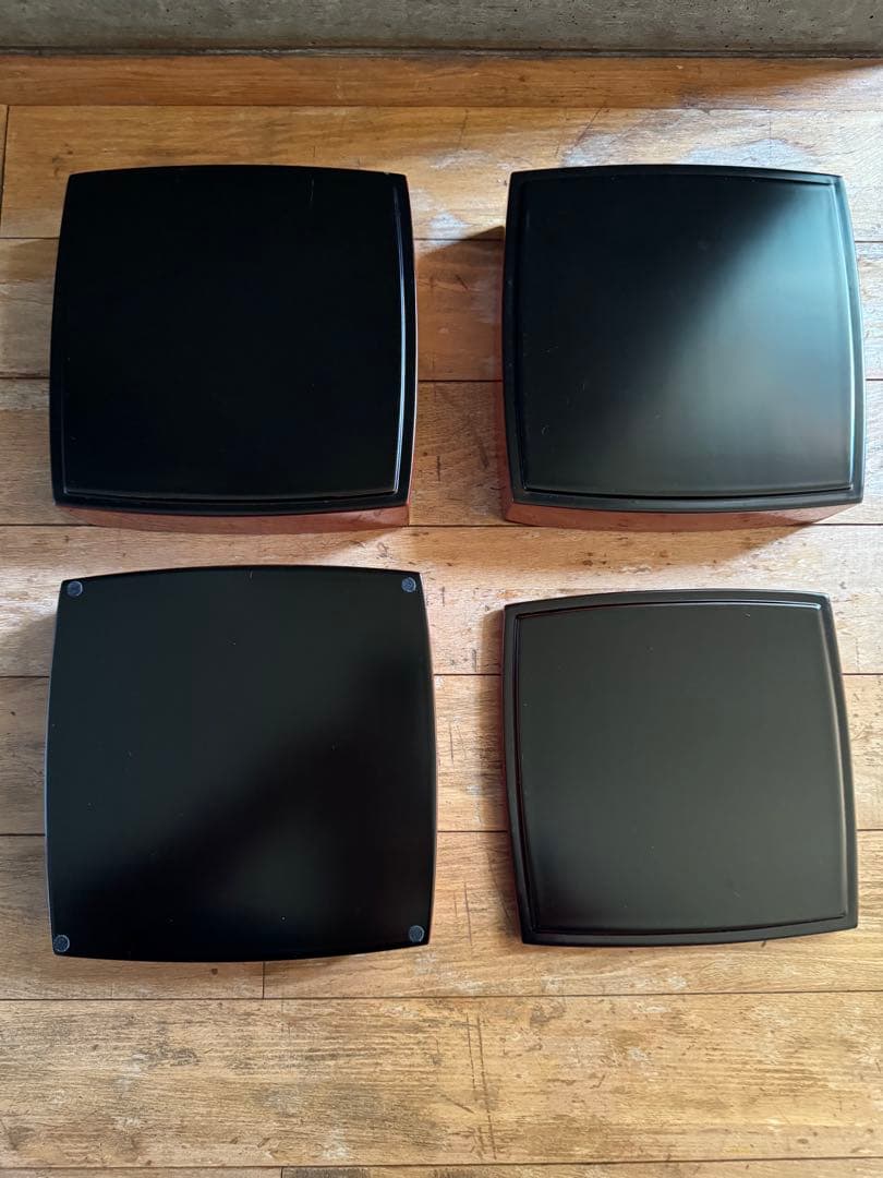 漆器製 赤色 3段重箱 四角形