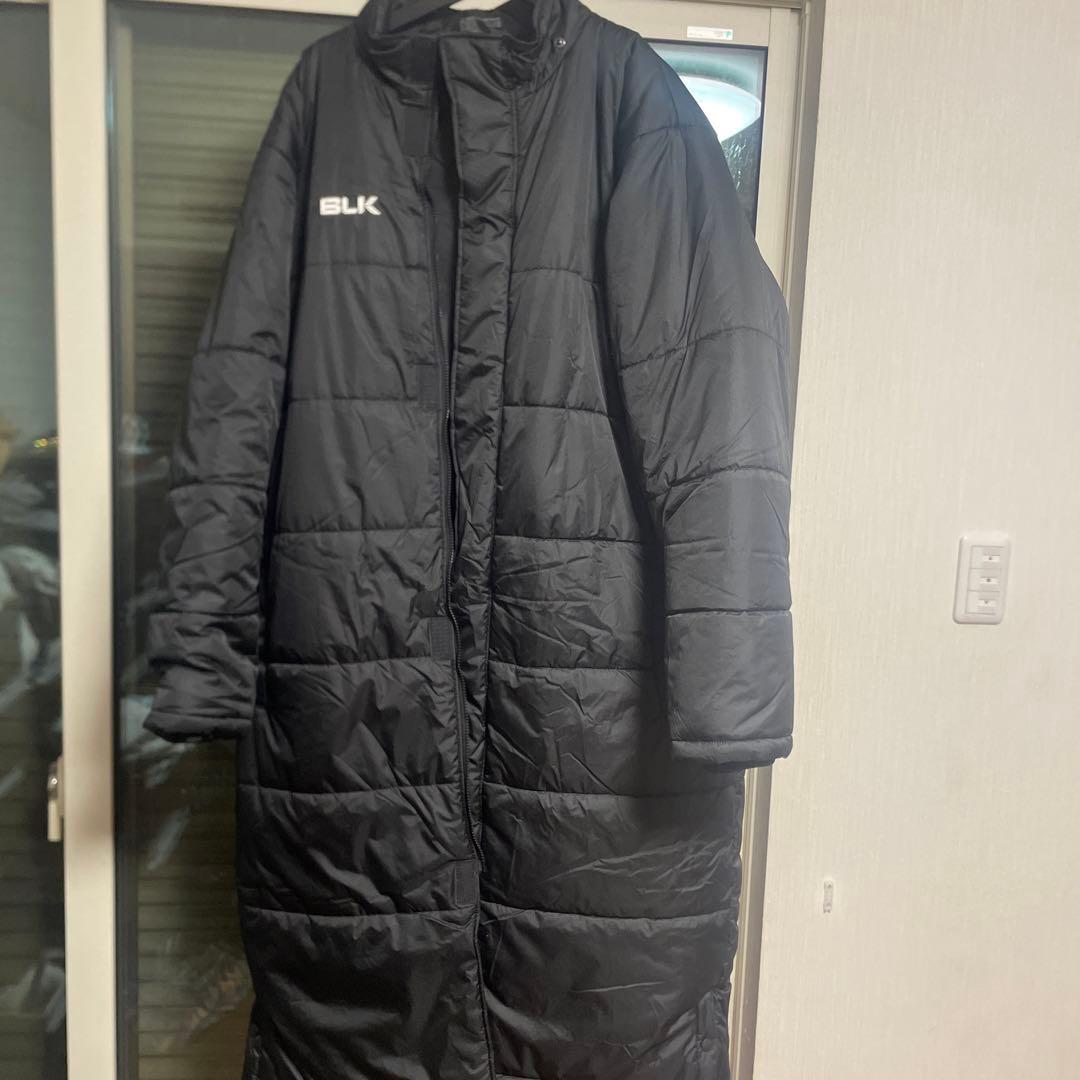 BLKラグビーベンチコート美品ブラックロングコートキルティング4XL大きいサイズ