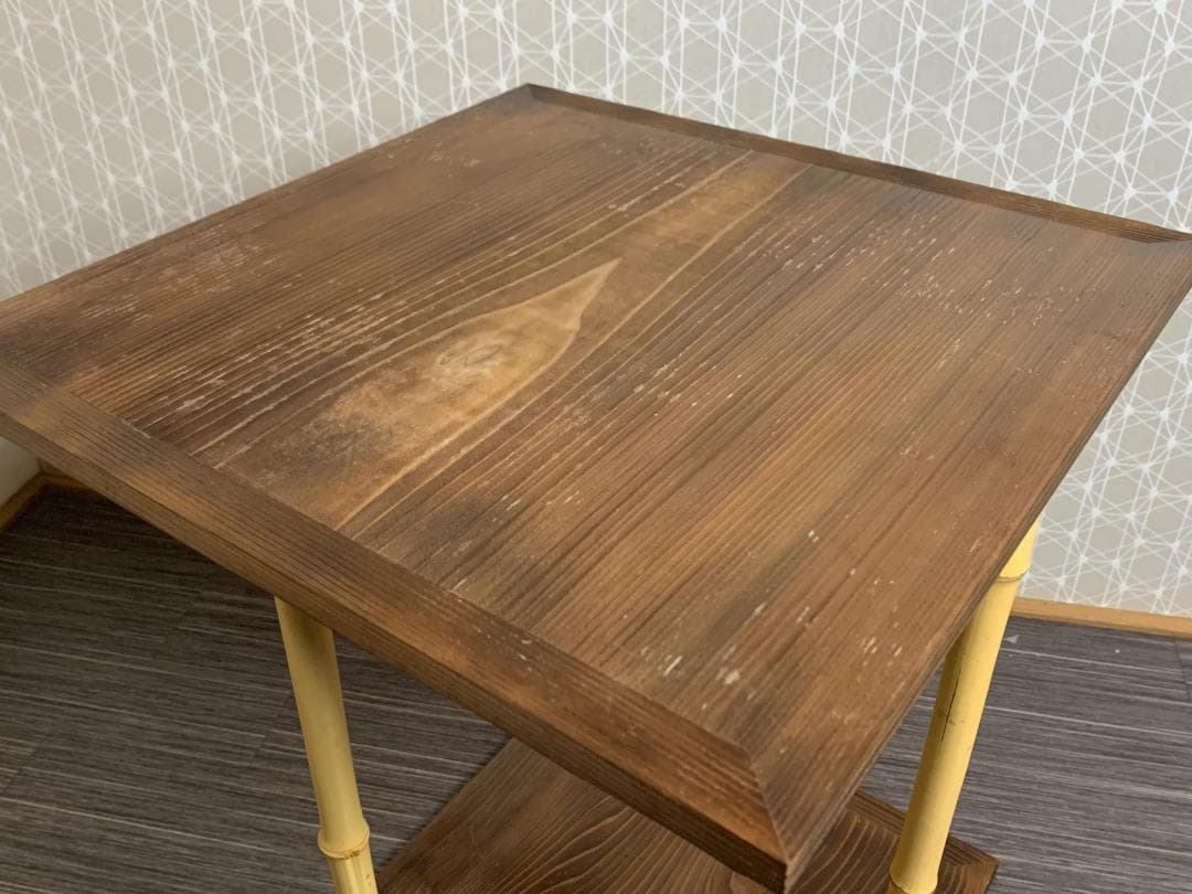 玄々斎好写 焼杉 五行棚 組立式 水指棚 茶道具 裏千家 837