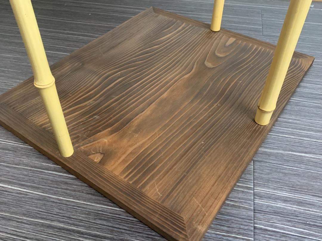 玄々斎好写 焼杉 五行棚 組立式 水指棚 茶道具 裏千家 837