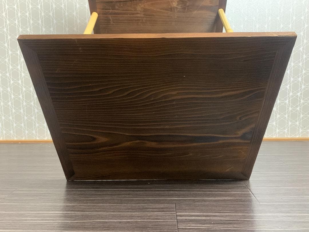 玄々斎好写 焼杉 五行棚 組立式 水指棚 茶道具 裏千家 837