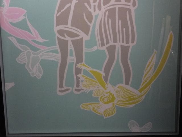 《お引取限定》ヤン・ヒ　直筆サイン『Wooosh～～』アクリル絵具 0718M